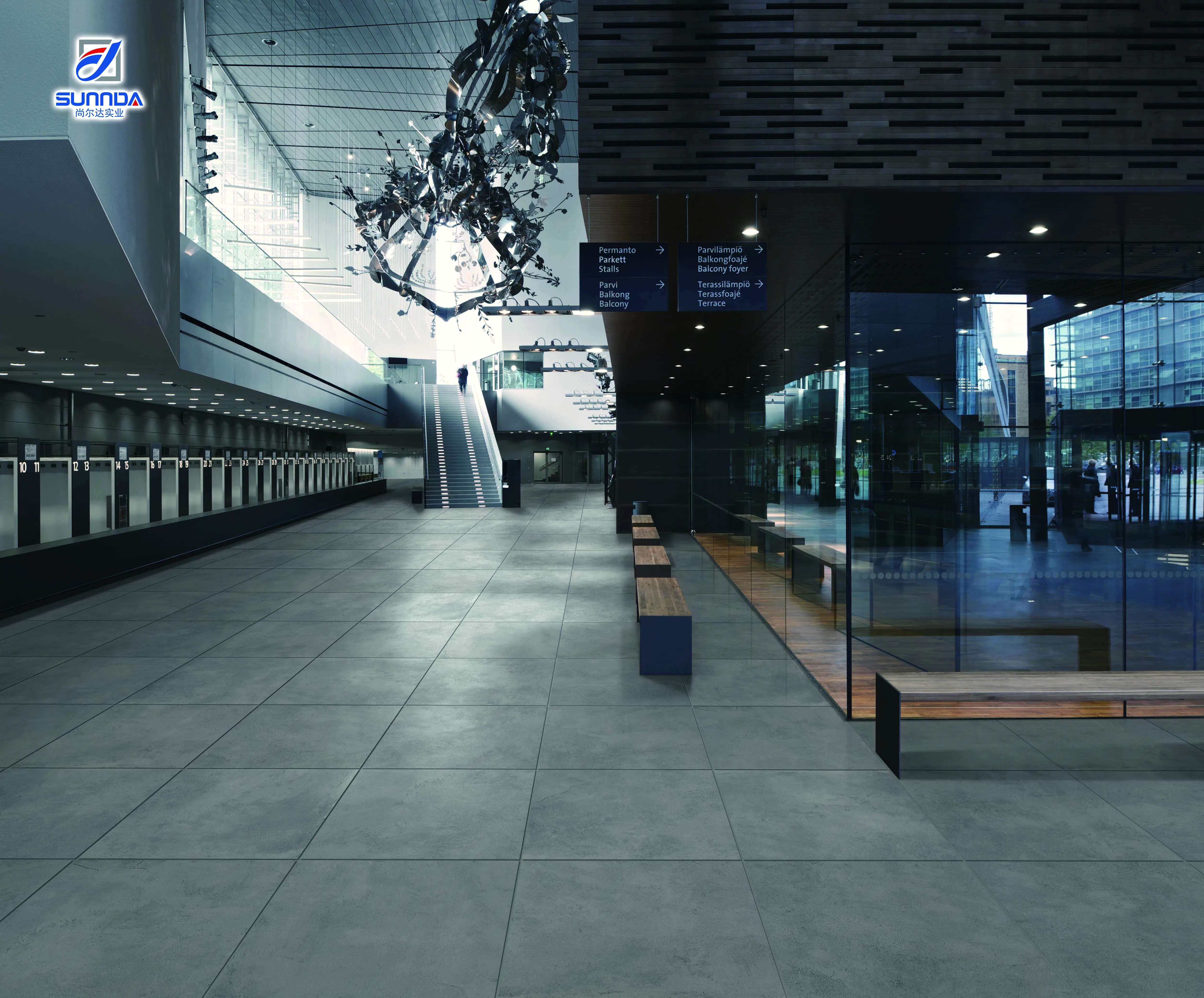 Azulejo de piso de granito para uso externo, 2 cm, fonte Foshan, fabricante, estacionamento de carros, porcelana externa, azulejos de pavimentação para projetos