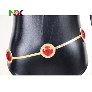 Disfraz de Raven para Adolescentes, Mono Negro para Mujer, Capa Morada con Capucha, Traje de Fiesta de Halloween - Product Image 6