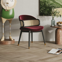 Chaises de salle à manger et de restaurant confortables à dossier haut pour coiffeuse de salon de café avec siège de cadre