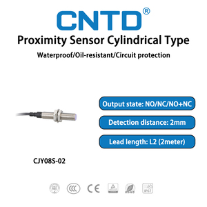 CNTD CJY08S-02 dài khoảng cách gần Cảm biến hình trụ loại NPN PNP cảm biến điện dung cảm ứng gần cảm biến IP67 - Product Image 2