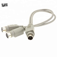 Pasokan Langsung Pabrik AV Hub Splitter Assembly Wide Flat Multi Pin Plug Emas 3.5mm Jack Perak USB a Male Adapter Cable