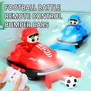 트윈 팩 2.4GHz 미니 RC 우주인 경쟁 범퍼 자동차 충전식 2 플레이어 속도 전투 및 축구 장난감으로 바운스 - Product Image 2