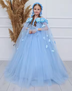 Robe de soirée en satin pour filles MQATZ ODM, nouvelle robe <span class=keywords><strong>longue</strong></span> et moelleuse de princesse avec broderie florale en dentelle pour enfants de <span class=keywords><strong>8</strong></span> à 12 <span class=keywords><strong>ans</strong></span>, anniversaire, soirée LP-512 - Product Image 2