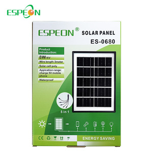 แผงโซลาร์เซลล์ Espeon 8W 6V แบบยืดหยุ่น โพลีเซลล์ กันน้ำ สำหรับชาร์จโทรศัพท์มือถือ ใช้งานกลางแจ้ง - Product Image 1