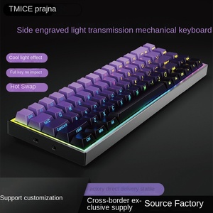 <span class=keywords><strong>Clavier</strong></span> mécanique à axe vert personnalisé, 68 touches, filaire, portable, pour le bureau, le jeu, touches gravées sur le côté, claviers de jeu - Product Image 2