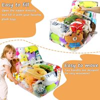 Sac de rangement pour jouets en peluche en PVC transparent, moderne, imperméable, grande capacité, organisateur d'animaux en peluche, conteneur de rangement pour poupées d'enfants