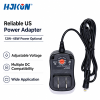 Adaptateur secteur universel à tension réglable avec prise US, 12W-48W, multi-embouts DC, adaptateur AC/DC pour appareils électroménagers
