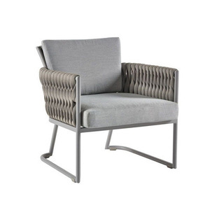 Ensemble de canapé moderne en <span class=keywords><strong>rotin</strong></span> et alliage d'aluminium pour l'extérieur, <span class=keywords><strong>chaise</strong></span> de table pour balcon en plein air, imperméable et solaire, pour les loisirs dans la cour - Product Image 6
