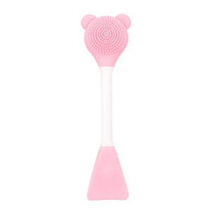 Cepillo de limpieza doméstico de silicona de doble cabezal Little Bear al por mayor para exfoliación facial y herramientas - Product Image 3