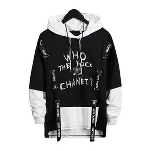 Fitspi Autumn Casual Black Hoodies Tops Men's <strong>Hoodie</strong> Sweatshirt <strong>Techwear</strong> Hip Hop Harajuku Patchwork Japanese - Product Image 5