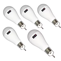 E27/B22 bohlam LED Multifungsi, bola lampu SMD mode cahaya kuat/lemah, kait logam tipe dunia untuk penggunaan rumahan daya AC/DC