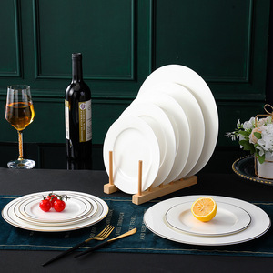 Plats occidentaux en céramique blanche pour une utilisation dans un restaurant d'hôtel sous une assiette - Product Image 3