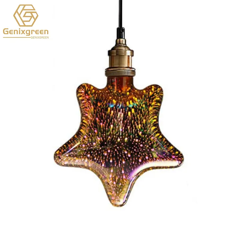 Креативная светодиодная лампочка эдисона 3D светящаяся Праздничная Лампа Рождественская Елка декоративная лампа