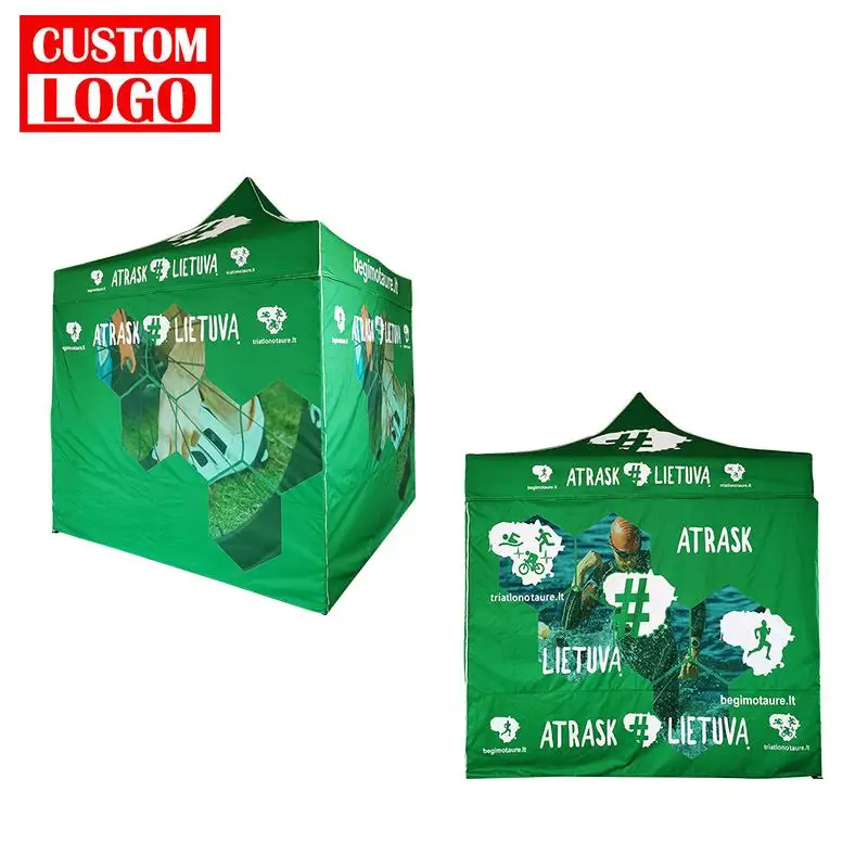 Benutzer definierte Outdoor Pop Up Folding Gedruckte 600D Polyester Stahlrahmen Display Zelt Kunden spezifische Werbung Zelt Zelt