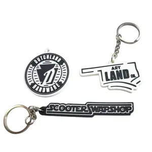 Keychain supplier soft silicone 3d plastic pvc customized surfboard keyring