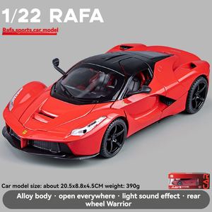 Modelo de coche fundido a presión 1:22 <span class=keywords><strong>Rafa</strong></span> con sonido y luz, puerta de retroceso abierta, decorar coleccionar modo de coche de metal - Product Image 6
