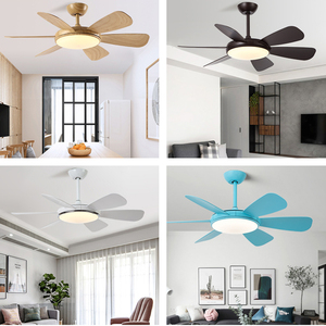 Ventilateur de plafond LED BaoShan à haute luminosité, style moderne, 5 pales solides en ABS, télécommande, température de couleur 3000K-6000K, garantie de 2 ans - Product Image 3