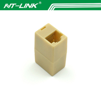 NT-LINK 8P8C 6P6C RJ45 RJ12 3U-50U plaqué or CAT3 UTP cordon téléphonique vocal connecteur de câble droit femelle à femelle coupleur