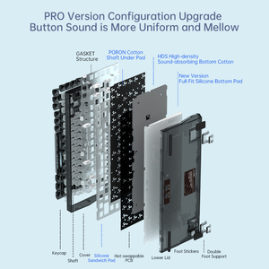 Fl eSports q75pro Bàn Phím Cơ Khí 3 Chế Độ USB/2.4G/<span class=keywords><strong>Bluetooth</strong></span> Bàn Phím Không Dây 82 Phím Bàn Phím PC Chơi Game Phụ Kiện - Product Image 4