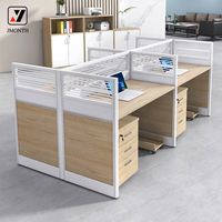 Poste de travail informatique moderne en bois extensible et durable, sur mesure, avec cloison pour bureaux, immeubles et hôpitaux