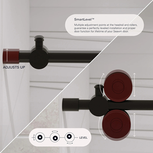 <span class=keywords><strong>Puerta</strong></span> Corredera de Ducha sin Marco con <span class=keywords><strong>Ruedas</strong></span>, <span class=keywords><strong>Mampara</strong></span> de <span class=keywords><strong>Baño</strong></span> de Vidrio Templado, <span class=keywords><strong>Puerta</strong></span> Corredera de Ducha en Oro Cepillado/Níquel Cepillado - Product Image 4