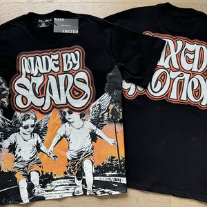 เสื้อแขนสั้นสำหรับผู้ชายเสื้อพิมพ์ลายคละแบบเสื้อยืดผ้าฝ้าย100% ไฮสตรีทสุดอินเทรนด์ - Product Image 4