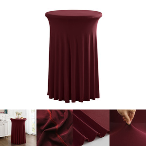 Round Spandex Cocktail Tablecloths with Skirt Cocktail Round <b>Table</b> Cover Spandex Stretch <b>Square</b> Tablecloth Skirt for <b>Table</b> <b>Bar</b> - Product Image 6