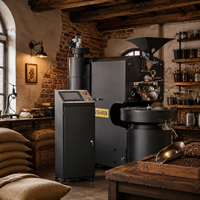 Machine à torréfier le café YS-6kg à écran tactile intelligent, double tambour, en fonte et acier inoxydable, pour torréfaction de grains de café