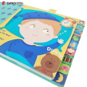 Talep üzerine ücretsiz örnek baskı 3D etkisi Flip Pop Up kart karton kitap karikatür karton kitap baskı hizmeti çocuk kitap baskı