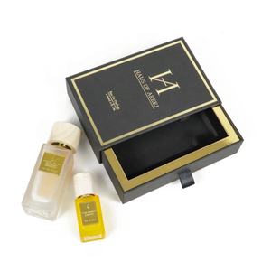 Coffret d'échantillons d'huile de parfum essentielle Crown Win Black, emballage personnalisé, boîte à tiroir coulissant holographique argentée, boîtes en papier - Product Image 1