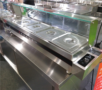 H Series komersial listrik sup Bain Marie 2000W Hotel restoran peralatan dapur 9L prasmanan meja makanan penghangat kaca