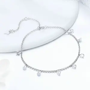 Luxus Sterling Silber Diamant Zirkon Charm Armbänder für Frauen