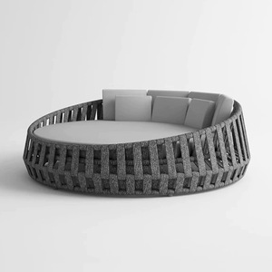 Tumbonas de exterior, muebles para piscina, diván de aluminio, muebles de patio, tumbona de cuerda, cama de metal, muebles de exterior, tumbona para tomar el sol - Product Image 1