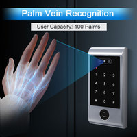 Sistema de Control de Acceso Inteligente con Reconocimiento Facial, de Tarjetas RFID y de Venas de la Palma de la Mano, Montaje en Pared, 125kHz, Aleación de Aluminio, WIFI Opcional
