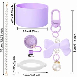 Accessories Set Include Water Bottle Handle Strap <b>Cup</b> Sleeve 1 Silicone Straw Cover - Product Image 2