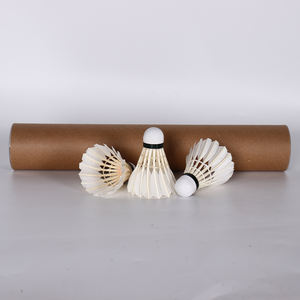 Özel Logo OEM Badminton Kavisli Kaz Tüyü 2 Katmanlı Mantar Hafif Badminton Topu - Product Image 2