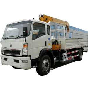 Sinotruk Howo 3ton 5ton 8ton Hydraulic Manipulator Lifting Mobile Truck Mounted Straight Boom Crane For Sale