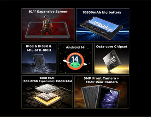 Hotwav R10 Pro Gồ Ghề Máy Tính Bảng PC 10.1 Inch 8 + 256GB Android 14 Toàn Cầu 4G 10800MAh Phía Sau 13MP Phía Trước 5MP Máy Ảnh OTG Hotwav Pad - Product Image 5