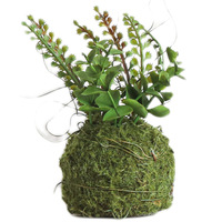 Q13 boule d'herbe de mousse artificielle nouveauté plante verte décorative bonsaï décoration de bureau à domicile moderne
