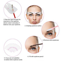 Kit de Maquillage de Haute Qualité 12 Pièces – Pochoirs Réutilisables pour Sourcils – Outil DIY pour Dessiner des Sourcils – Modèles de Gabarits