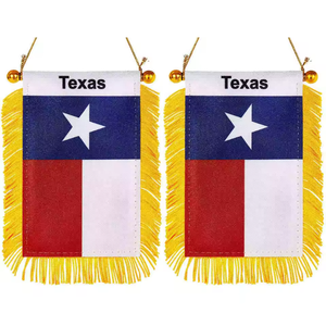 Bandera Española para Colgar en la Ventana, Mini Banderas para Coche, Decoración para Espejo Retrovisor con Ventosa y Borlas Doradas - Product Image 2