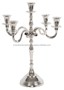 Décoration de fête de mariage candélabre de réveillon du Nouvel An en métal d'aluminium fait à la main - Product Image 2
