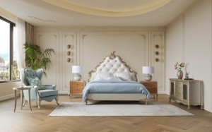 Poltrona Contemporanea con Schienale Alto in Tessuto PU e Base in Legno, <span class=keywords><strong>Design</strong></span> Francese <span class=keywords><strong>per</strong></span> <span class=keywords><strong>Soggiorno</strong></span> e Ufficio - Product Image 5