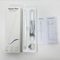 Pena Stylus Aktif Tipe-C 30 Menit 10 Jam, Pena Gambar iPad Samsung Android, Ujung POM OEM Pabrik Logo Kustom Pasokan