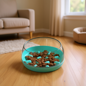 Gamelle anti-glouton Tumbowl pour animaux de compagnie, ronde en plastique, bleu, vert, jaune, moderne, pour l'intérieur - Product Image 2