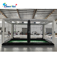 Structure gonflable de football aérien pour événements commerciaux, avec cadre de jeu et arène pour activités ou expositions