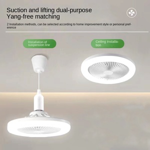 Ventilador de Techo Retráctil moderno con luz LED Control remoto ABS para cocinas de dormitorios de villas - Product Image 2