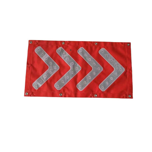 Señal de Advertencia de Tráfico Plegable con Flecha Reflectante LED Solar, de PVC/PET, Alta Visibilidad, para Emergencias en Carretera - Product Image 3