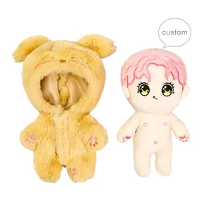 Customized High Quality Korean 20cm Kpop Idol Dolls Custom Plushie Kawaii Character Stuffed Plush Doll