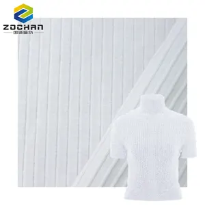 Super value 75% cotton 19% linen 6% spandex 7*2 rib Anti-Bacteria knitted fabric for t shirt Underwear